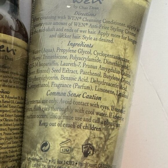 Wen NEW 3 piece Sweet Almond Mint Cleansing Conditioner Anti Frizz Styling Cream - Picture 12 of 12